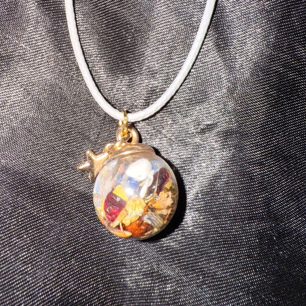 Attraction Talisman Necklace — herbal and crystal ingredients